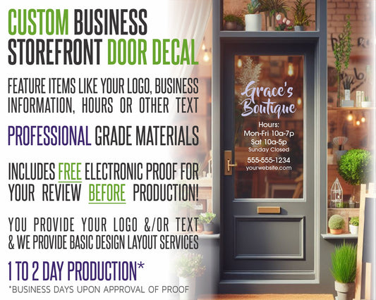 Custom Store & Business Window Decal