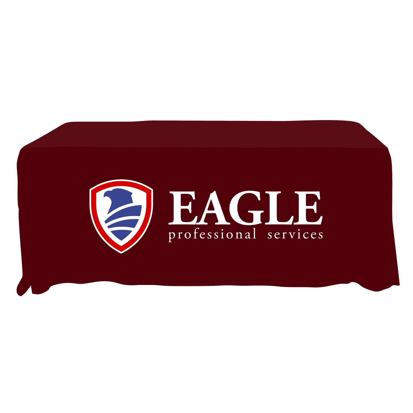 Economy Grade Custom Standard Drape Style Tablecloth - 6-foot Table