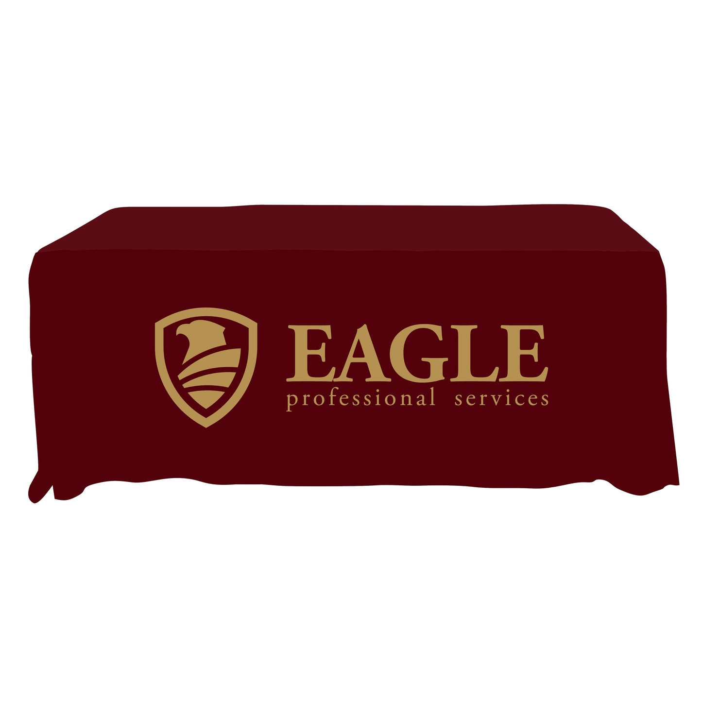 Economy Grade Custom Standard Drape Style Tablecloth - 6-foot Table