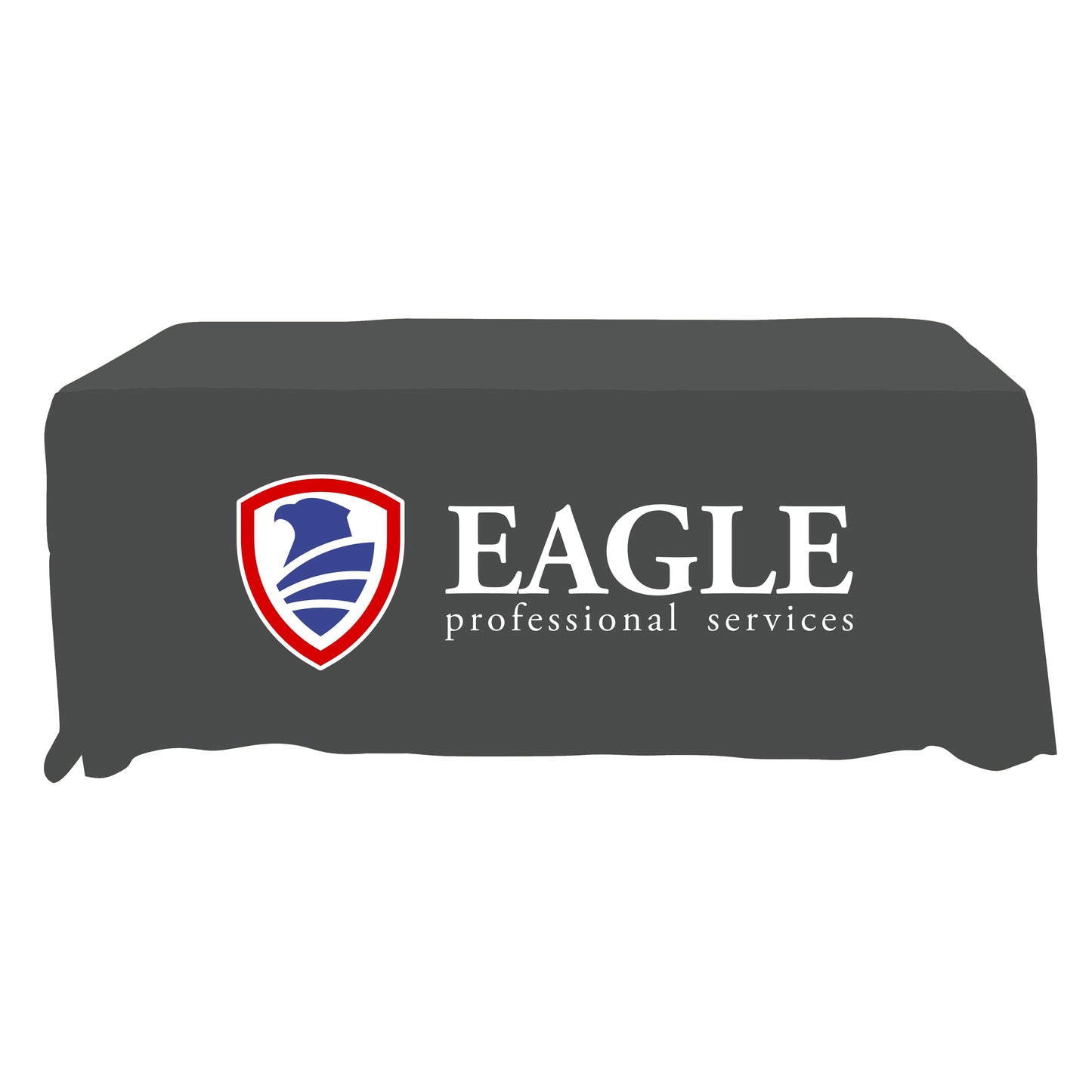 Economy Grade Custom Standard Drape Style Tablecloth - 6-foot Table