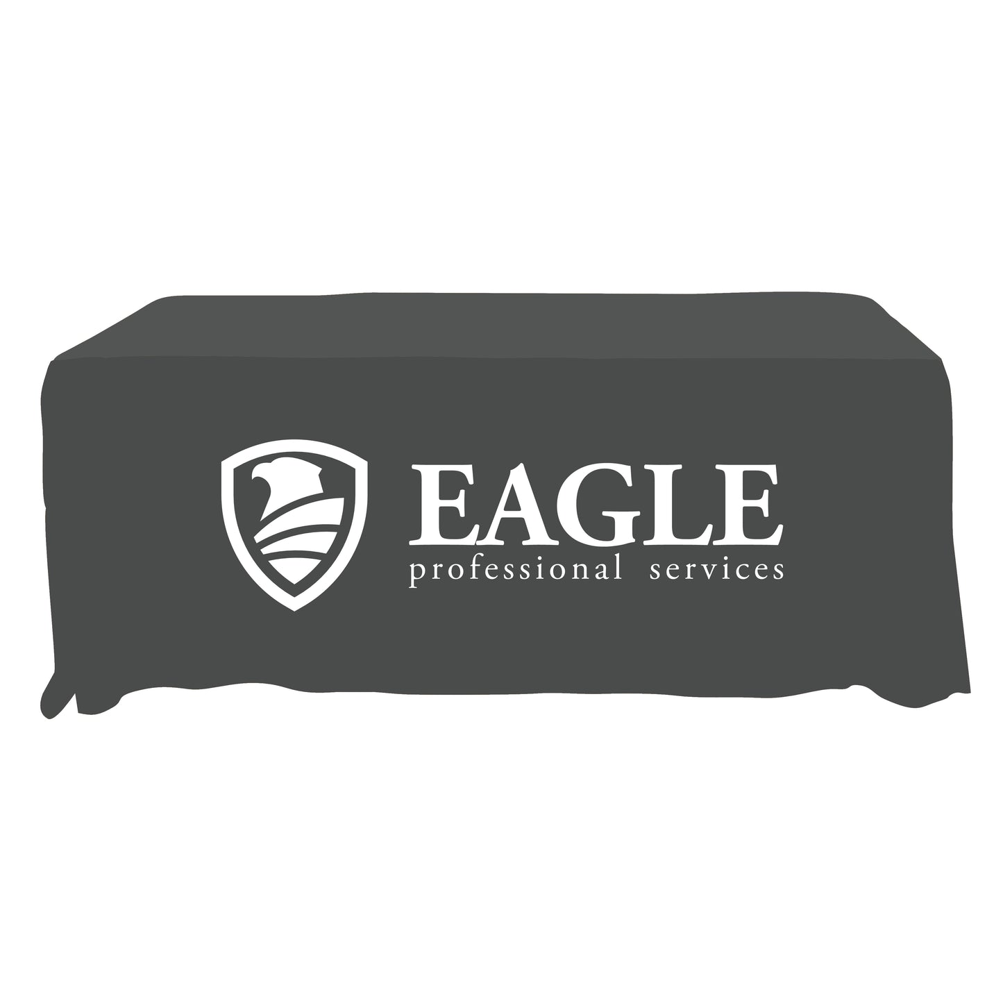 Economy Grade Custom Standard Drape Style Tablecloth - 6-foot Table
