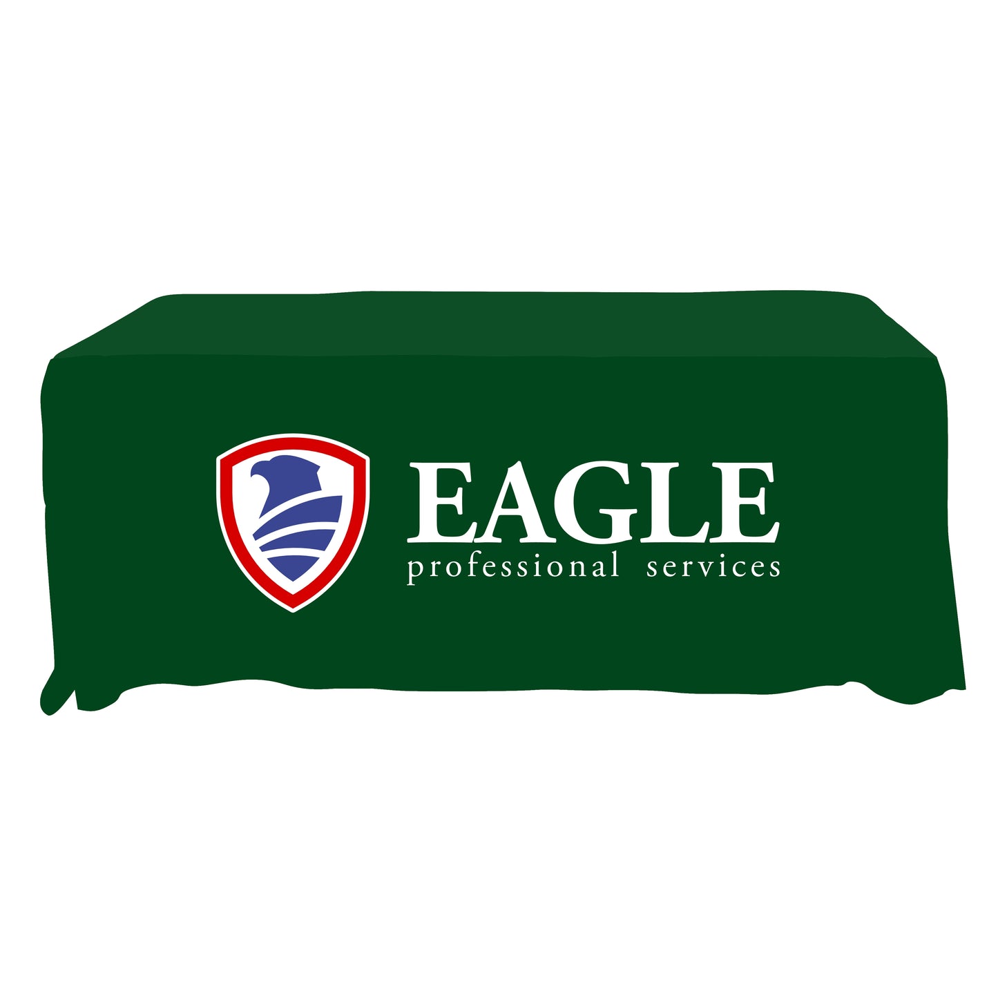 Economy Grade Custom Standard Drape Style Tablecloth - 6-foot Table