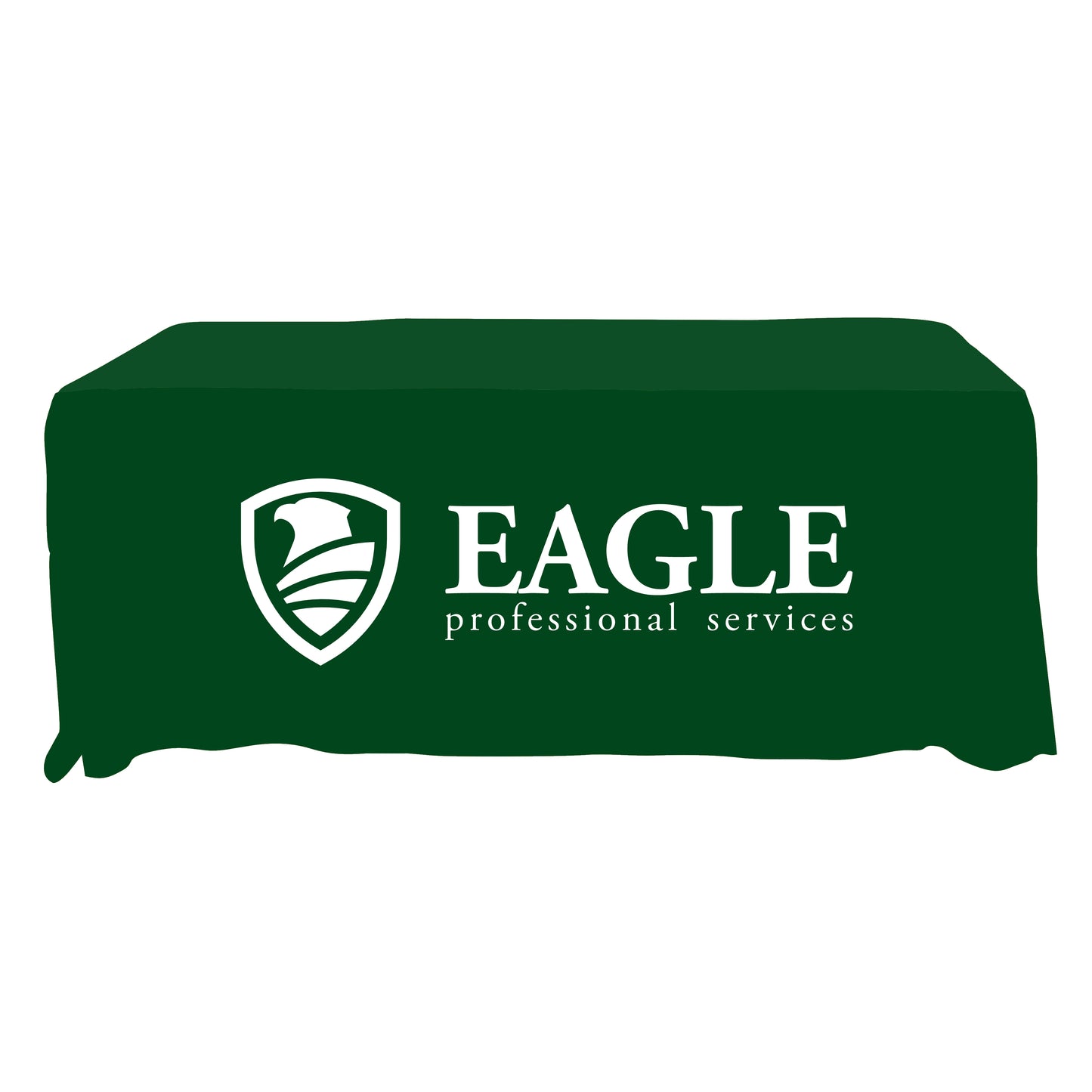 Economy Grade Custom Standard Drape Style Tablecloth - 6-foot Table