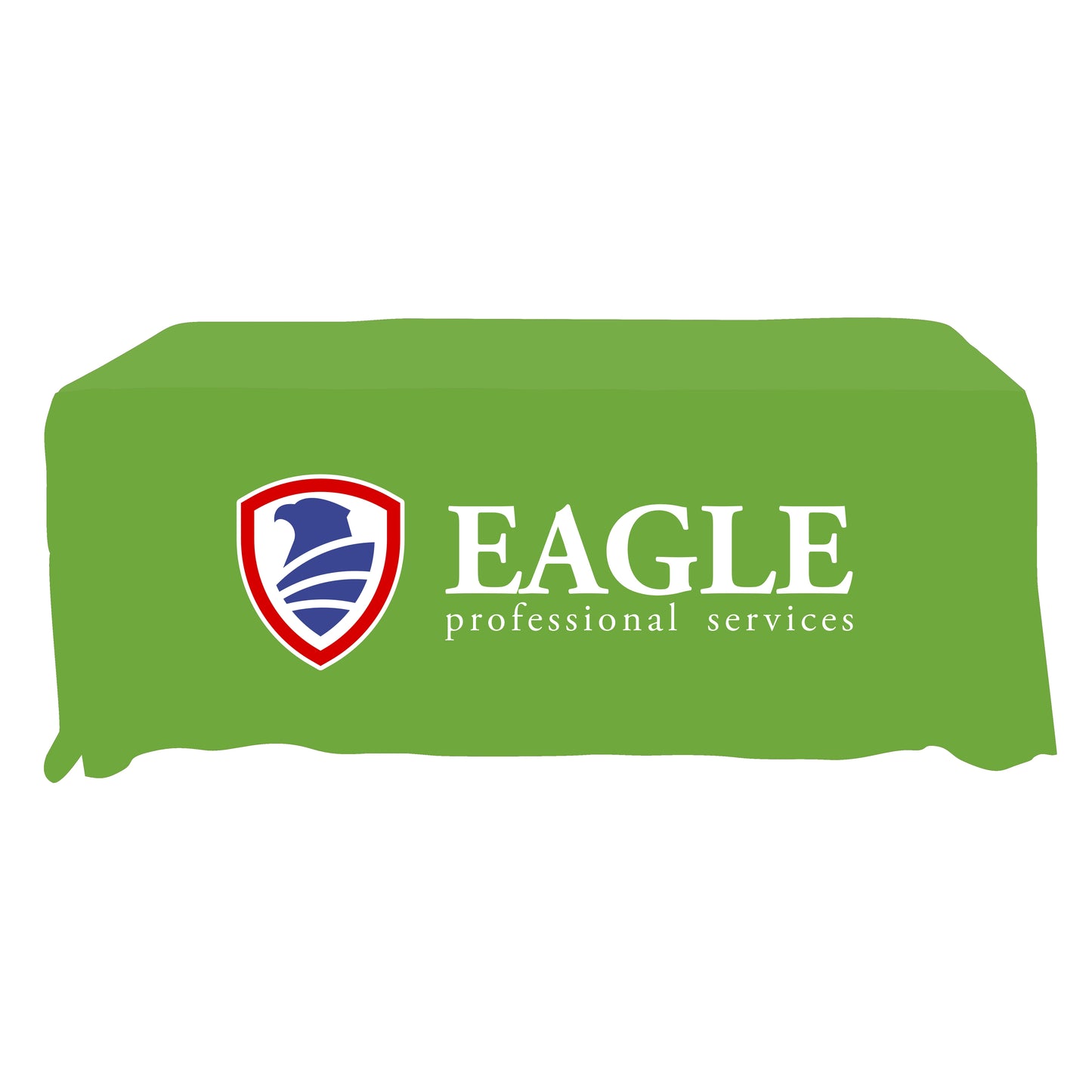 Economy Grade Custom Standard Drape Style Tablecloth - 6-foot Table
