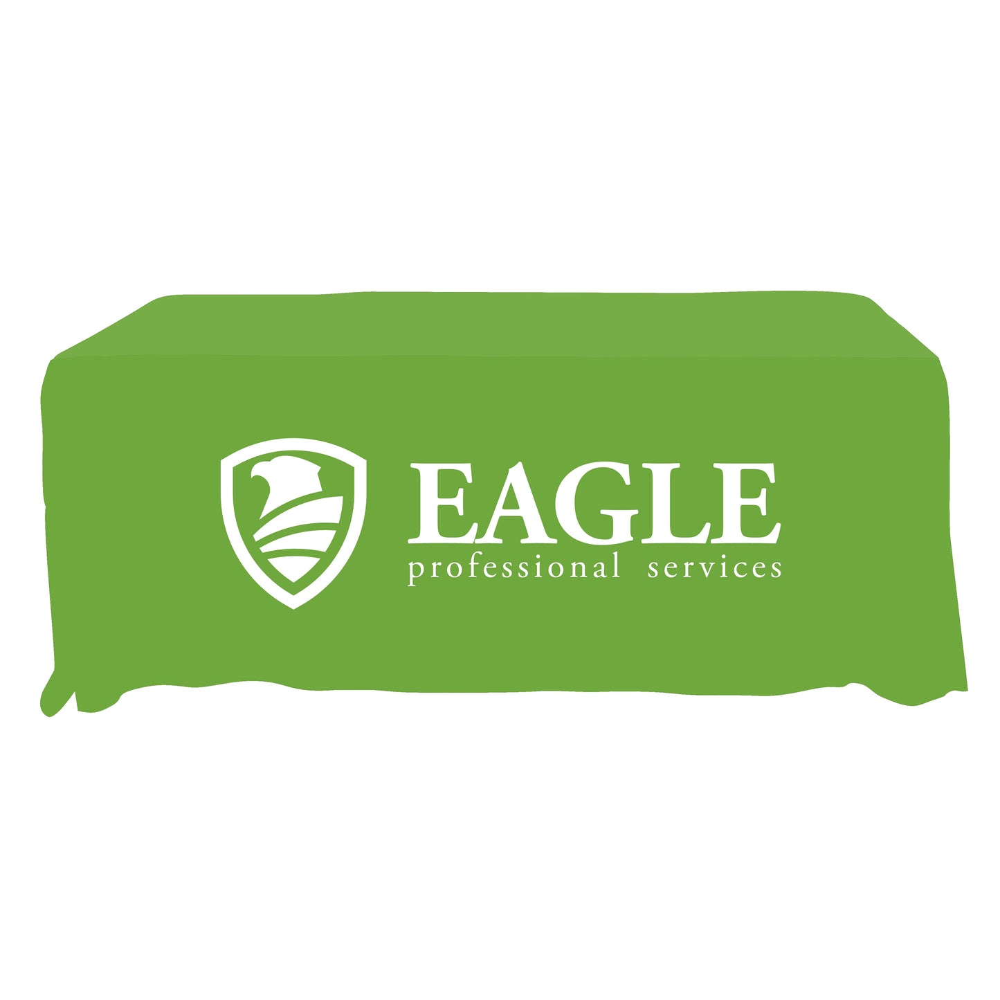 Economy Grade Custom Standard Drape Style Tablecloth - 6-foot Table