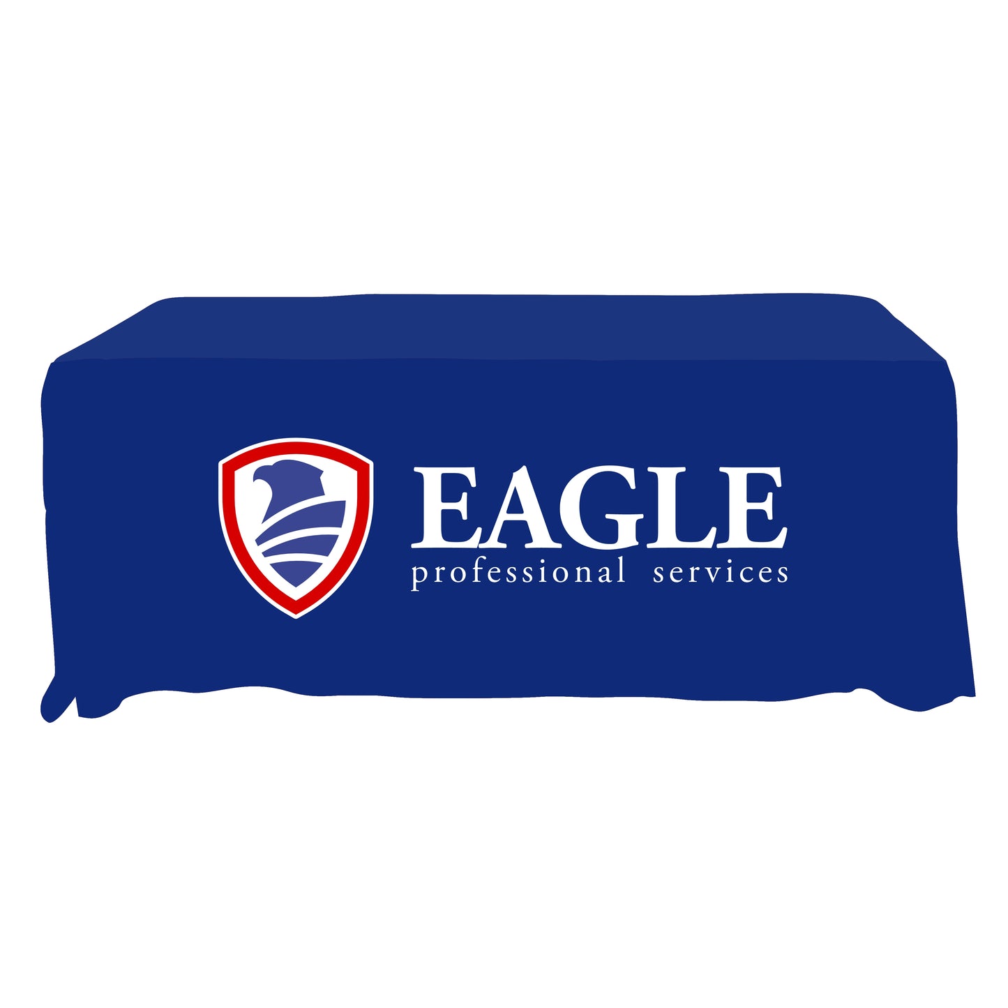 Economy Grade Custom Standard Drape Style Tablecloth - 6-foot Table
