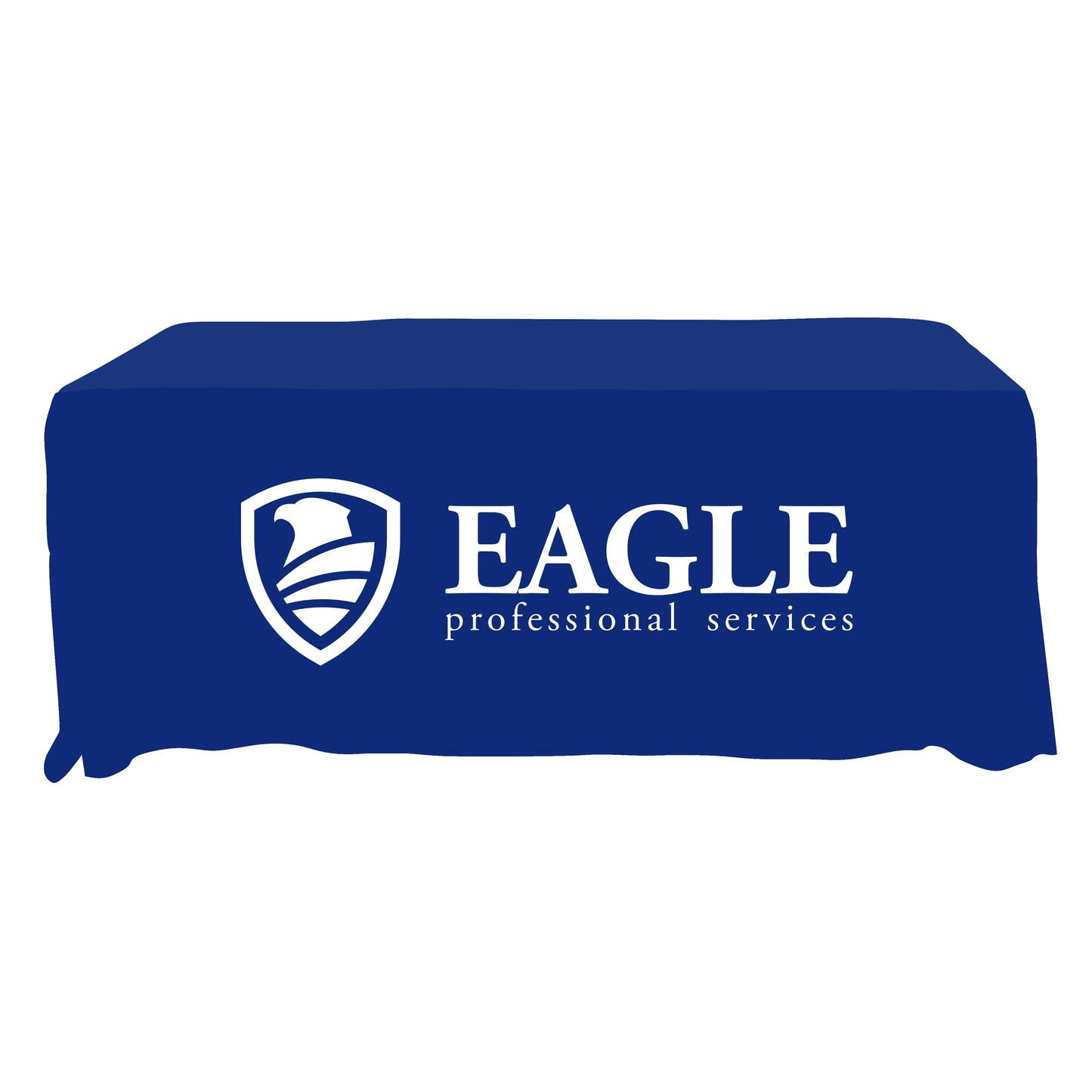 Economy Grade Custom Standard Drape Style Tablecloth - 6-foot Table