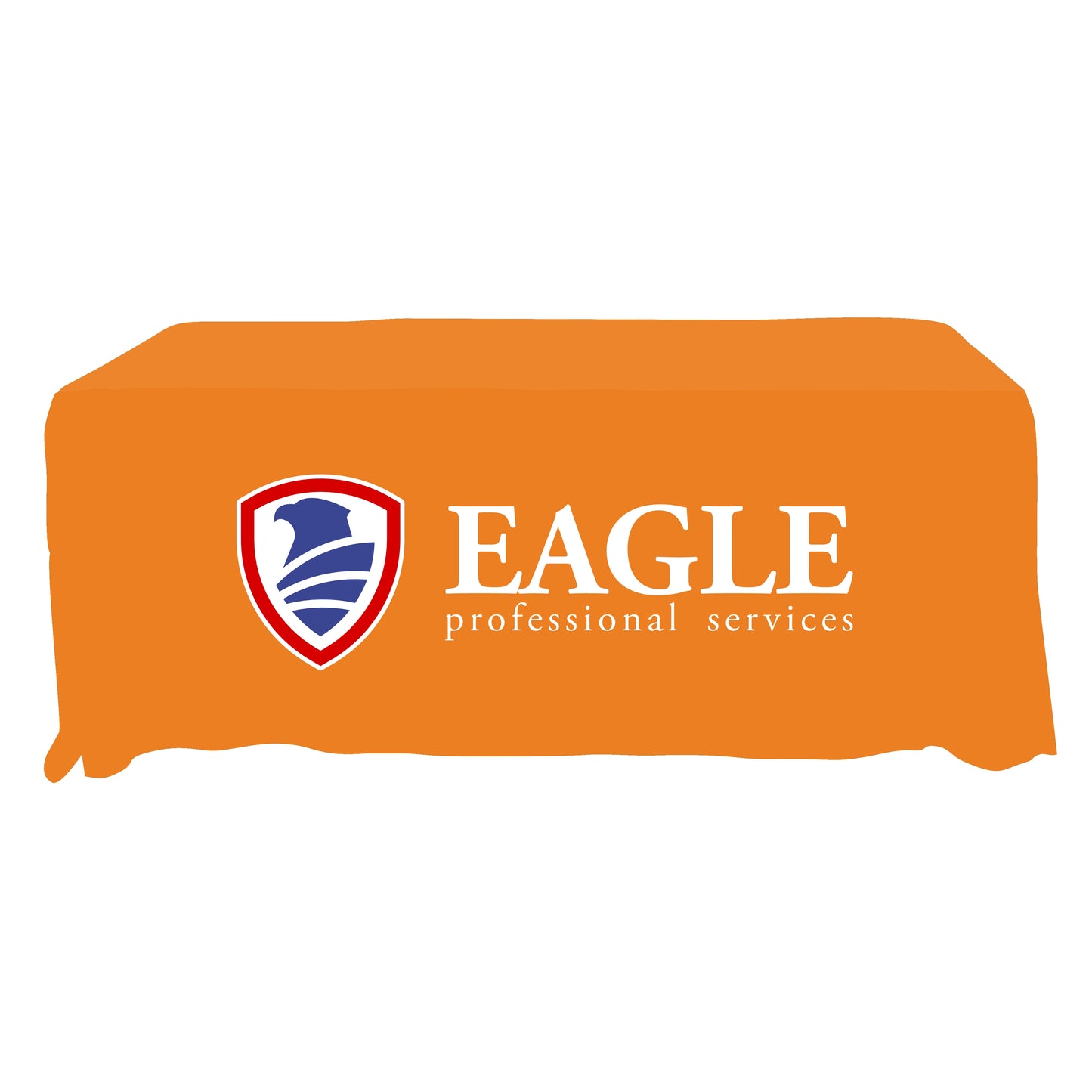 Economy Grade Custom Standard Drape Style Tablecloth - 6-foot Table