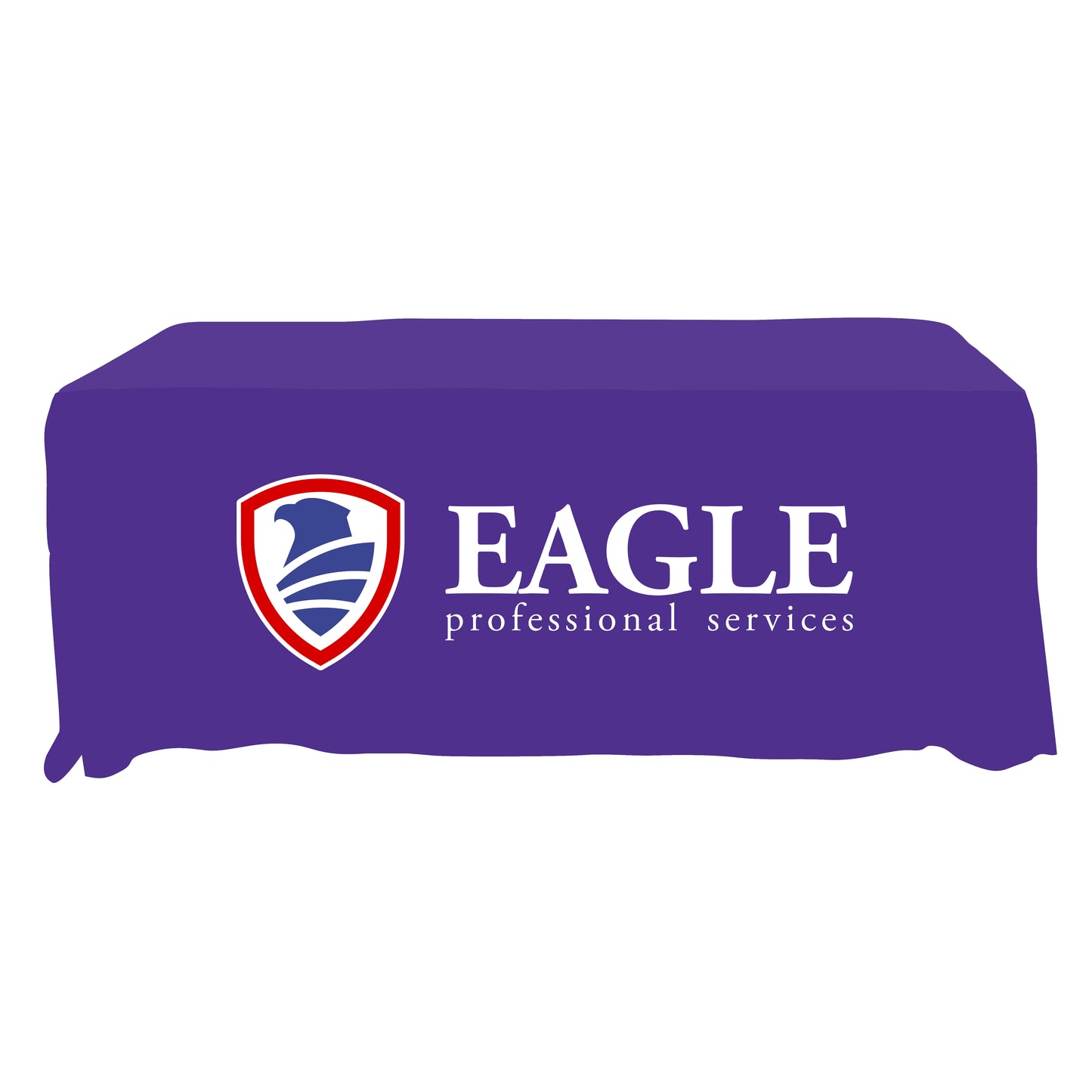 Economy Grade Custom Standard Drape Style Tablecloth - 6-foot Table