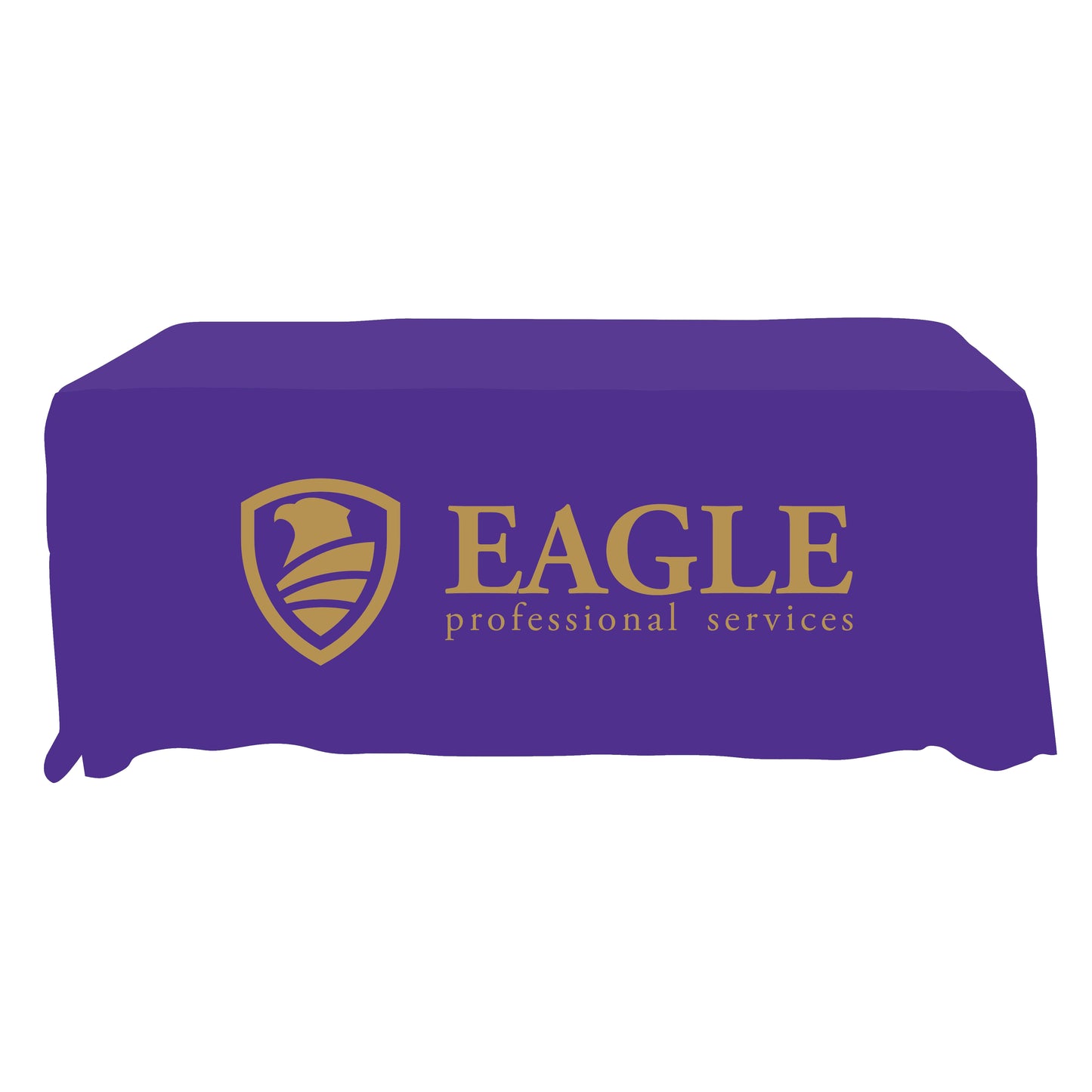 Economy Grade Custom Standard Drape Style Tablecloth - 6-foot Table
