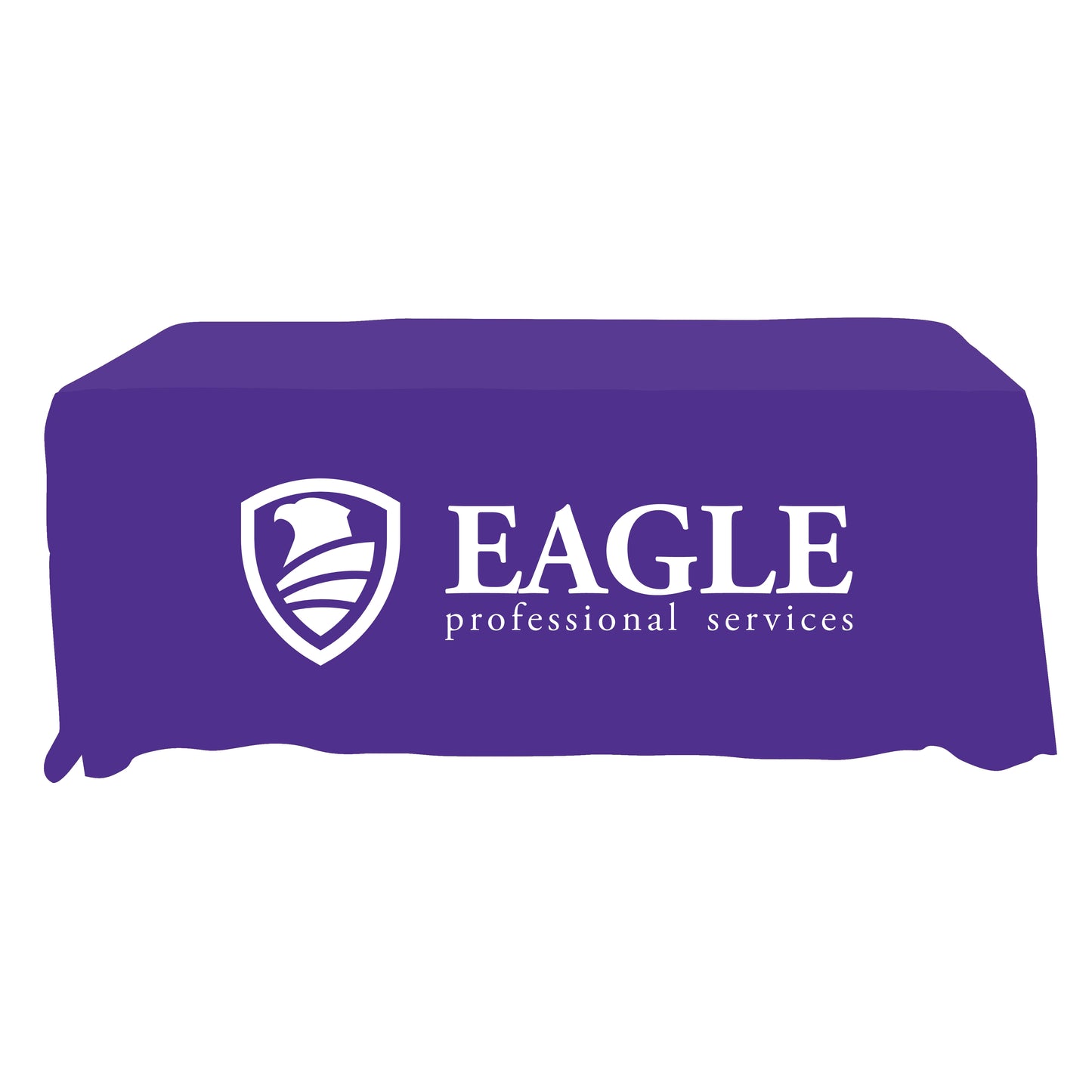Economy Grade Custom Standard Drape Style Tablecloth - 6-foot Table