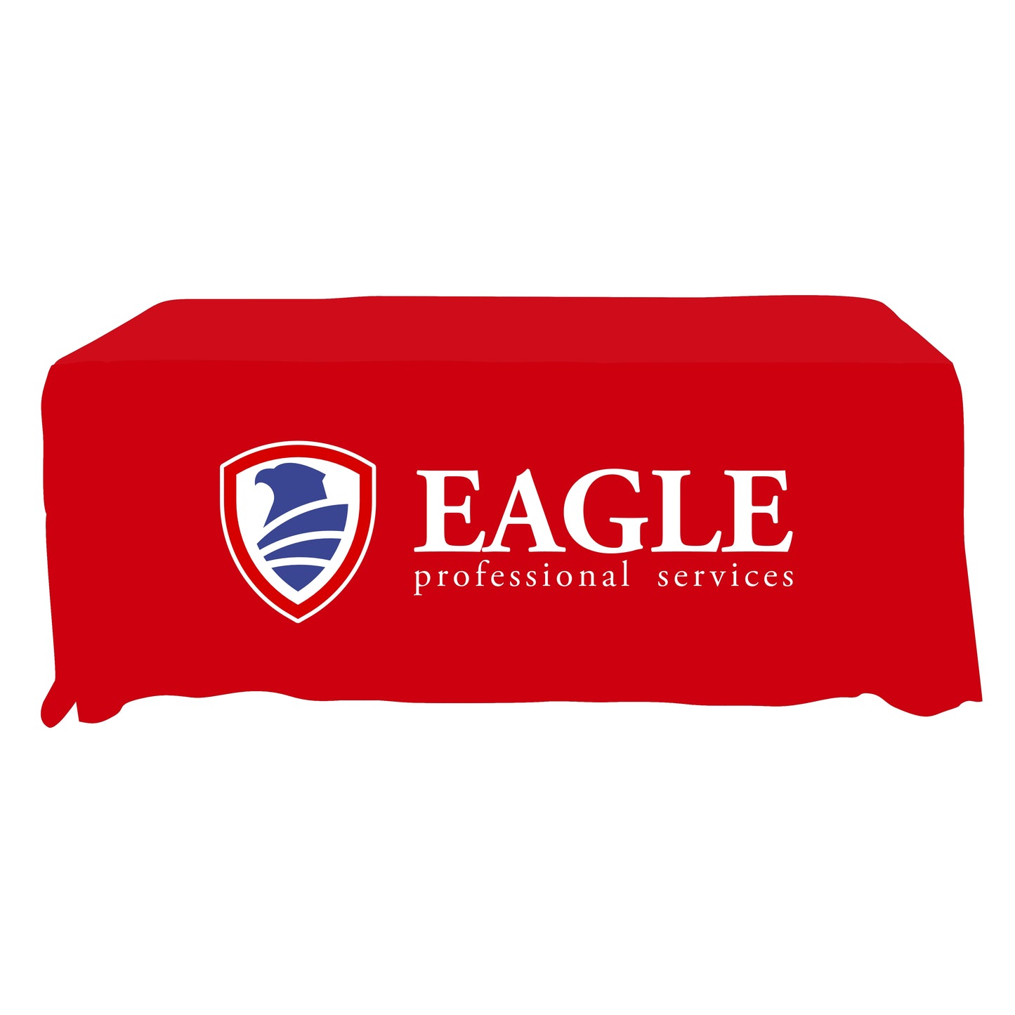 Economy Grade Custom Standard Drape Style Tablecloth - 6-foot Table