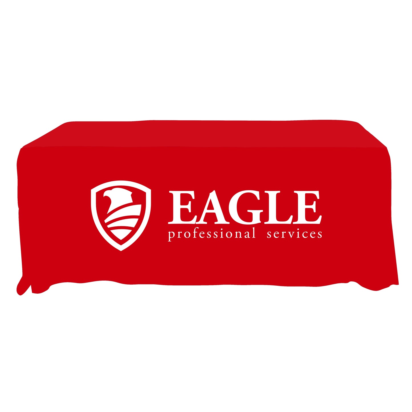 Economy Grade Custom Standard Drape Style Tablecloth - 6-foot Table