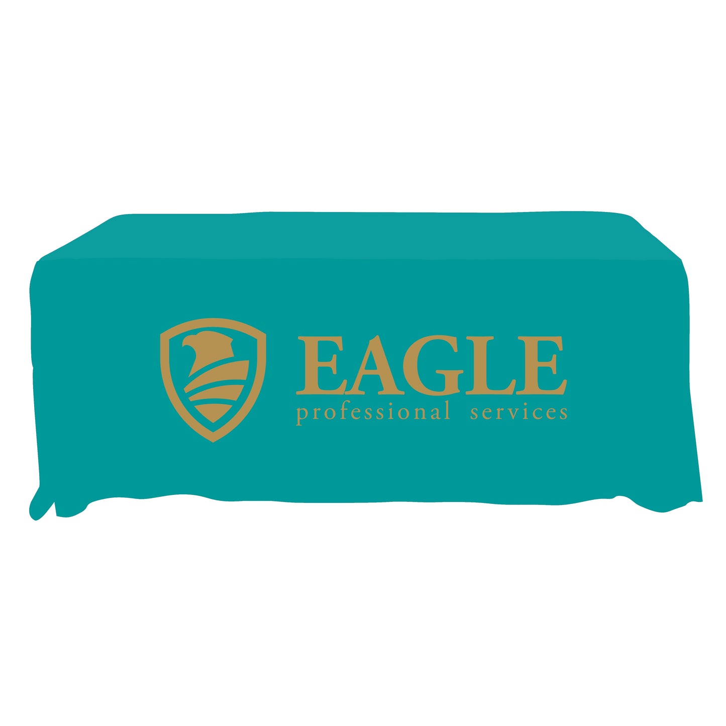 Economy Grade Custom Standard Drape Style Tablecloth - 6-foot Table