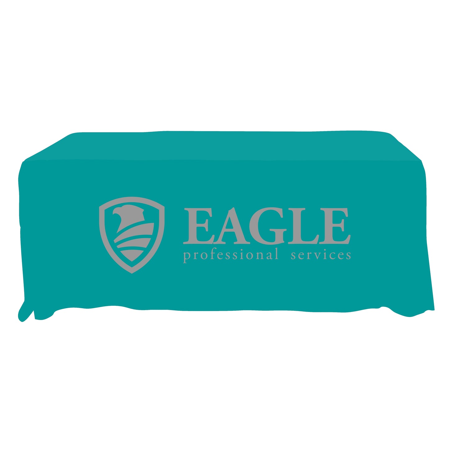 Economy Grade Custom Standard Drape Style Tablecloth - 6-foot Table