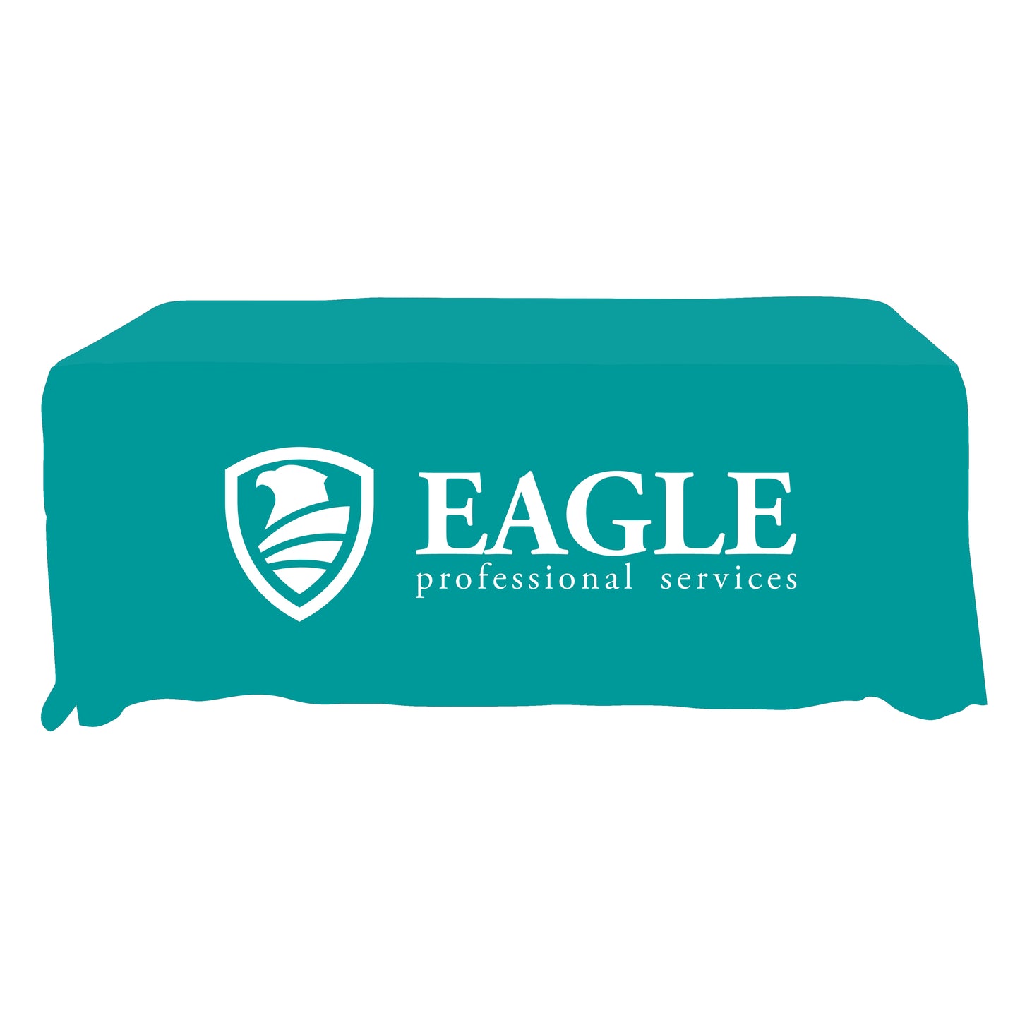 Economy Grade Custom Standard Drape Style Tablecloth - 6-foot Table