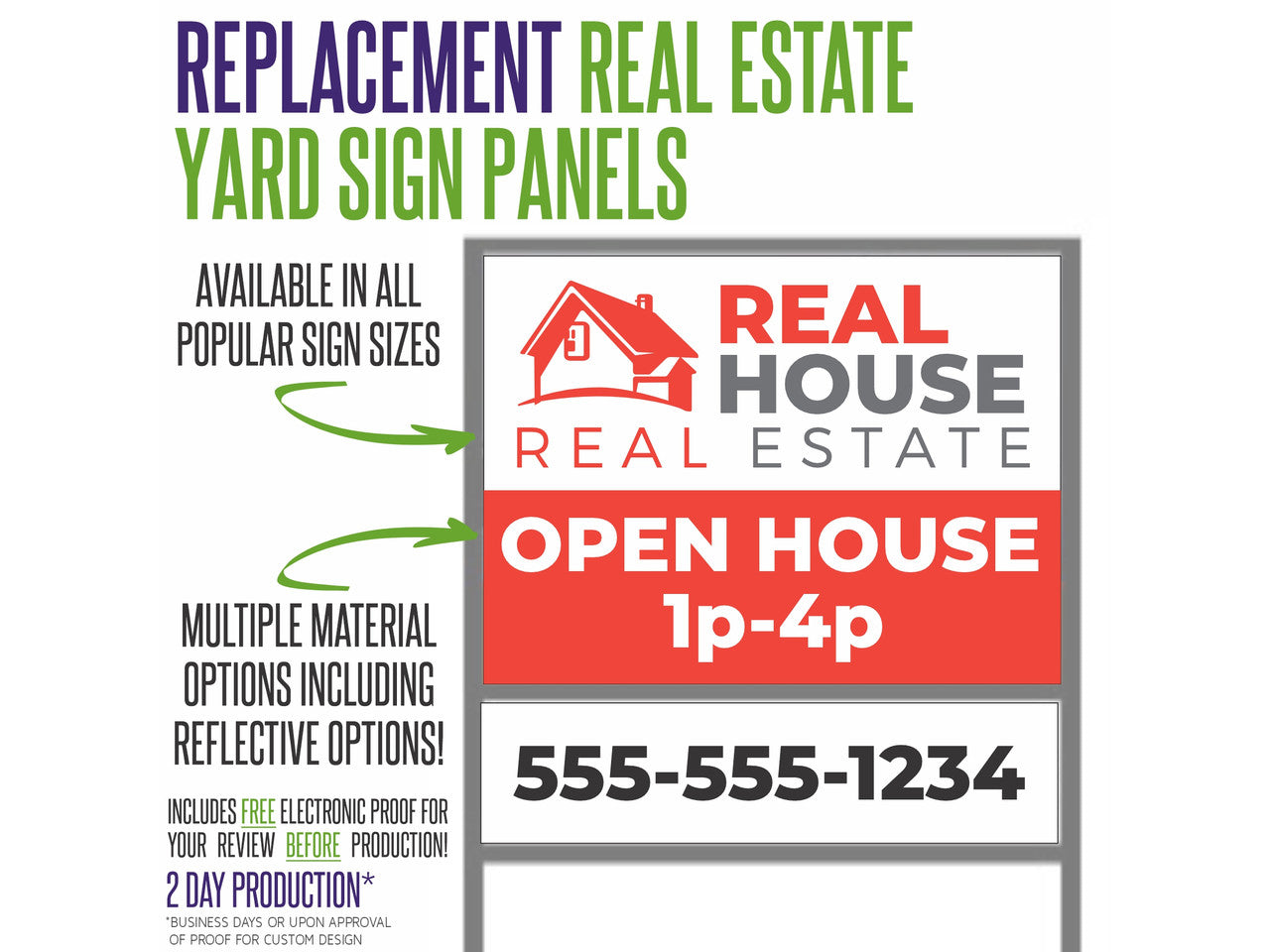 Replacement Sign Logo Replacement Real Estate Sign Panels – Carbon Graphic Design