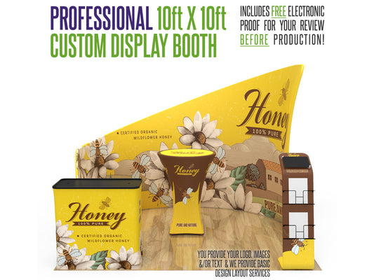 Professional 10ft x 10ft Booth Display Kit with Custom Printing - Display 16