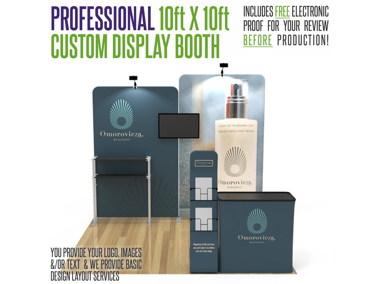 Professional 10ft x 10ft Booth Display Kit with Custom Printing - Display 2