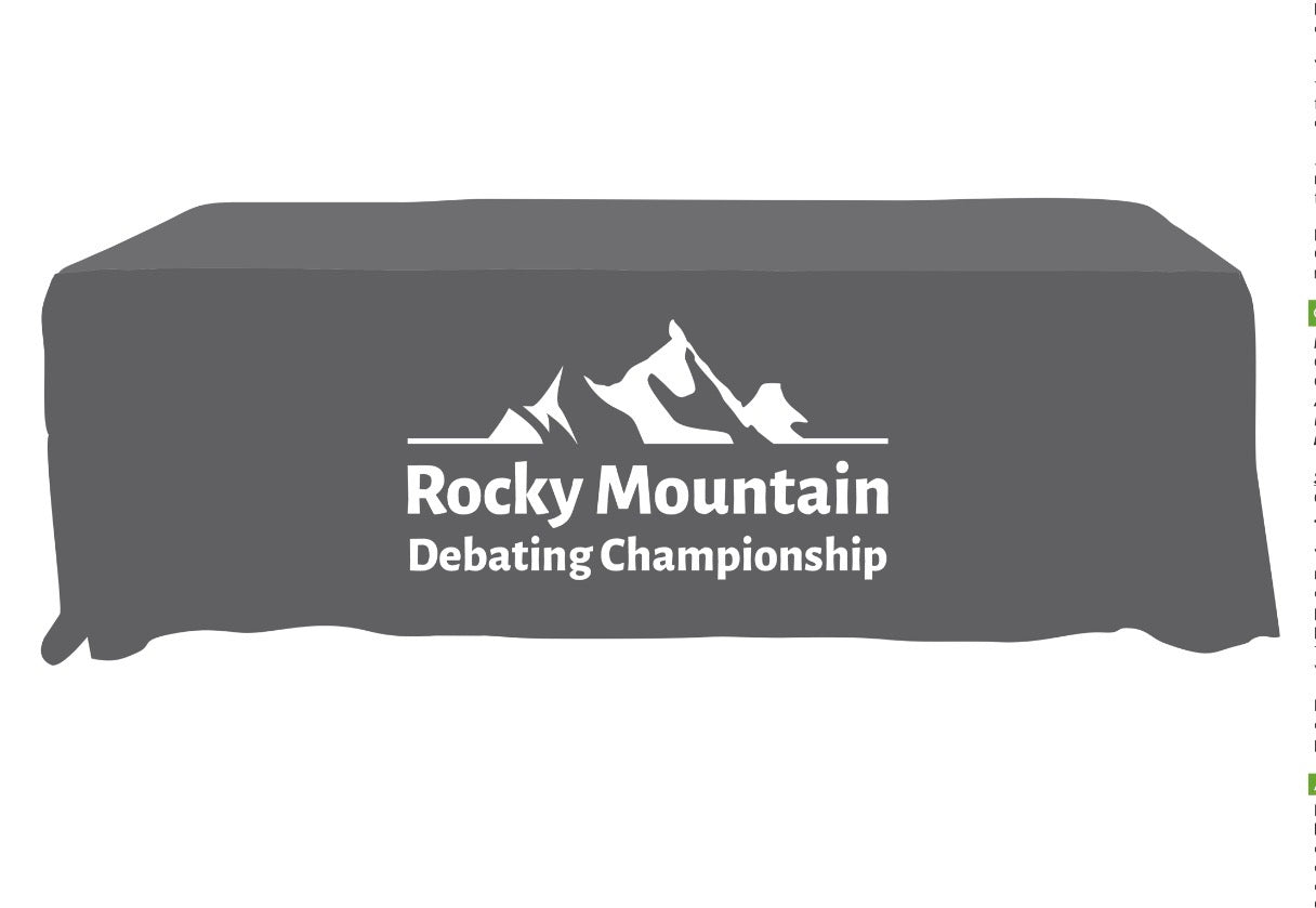 Custom Tablecloth - Rocky Mountain Debate Championship