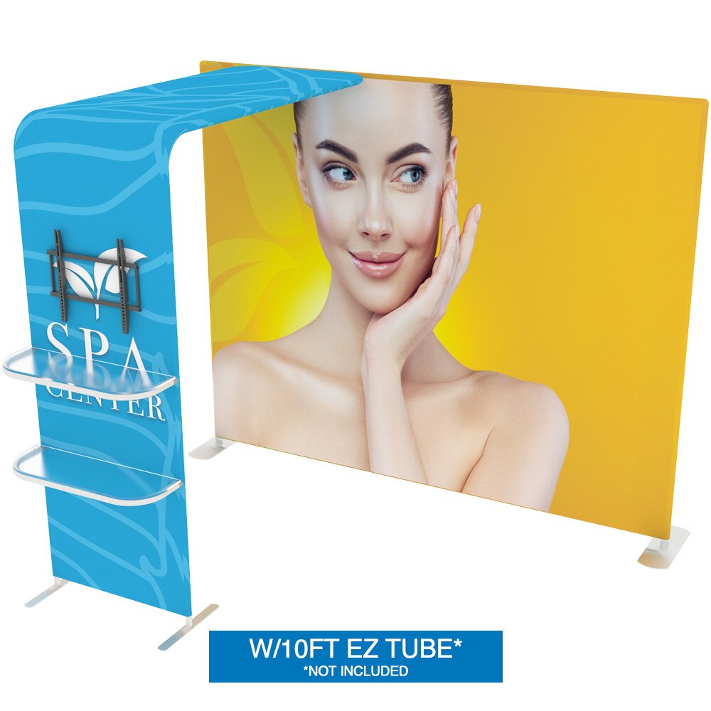EZ Tube Bridge Display with Monitor Mount + 2 Shelves
