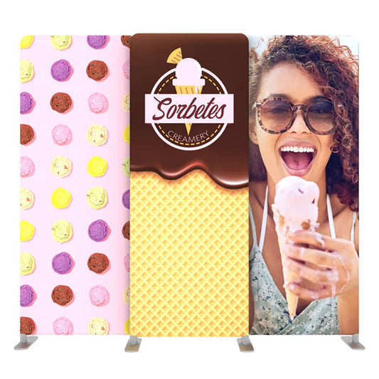 10 ft. EZ Tube Connect Backlit (3ft x 3 Displays) Trio Display Kit - Kit 10-A-LIT