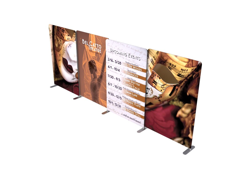 20 ft. EZ Tube Connect Backlit (5ft x 4 Displays) Quad Display Kit - Kit 20-B-LIT