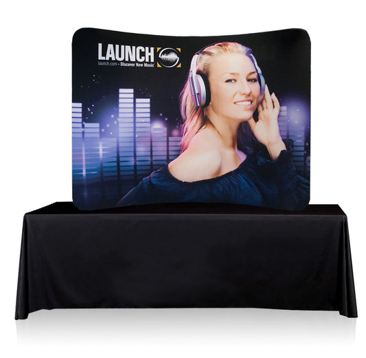 8 ft. EZ Tube Display - Curve Table Top