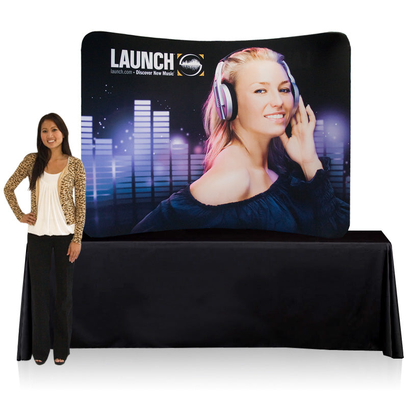 8 ft. EZ Tube Display - Curve Table Top