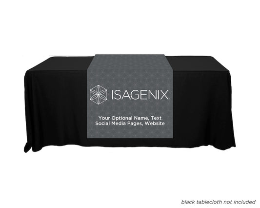 Isagenix Full Color Personalized Table Runner  - 30" x 80" - Brandmark Styling