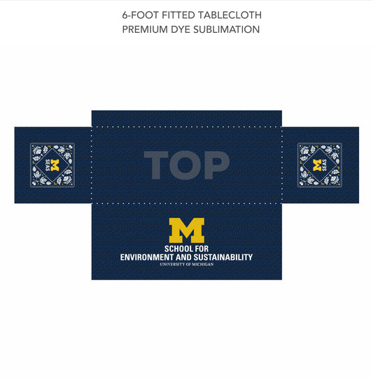 Custom Tablecloth - Univ of Mich SEAS 6ft