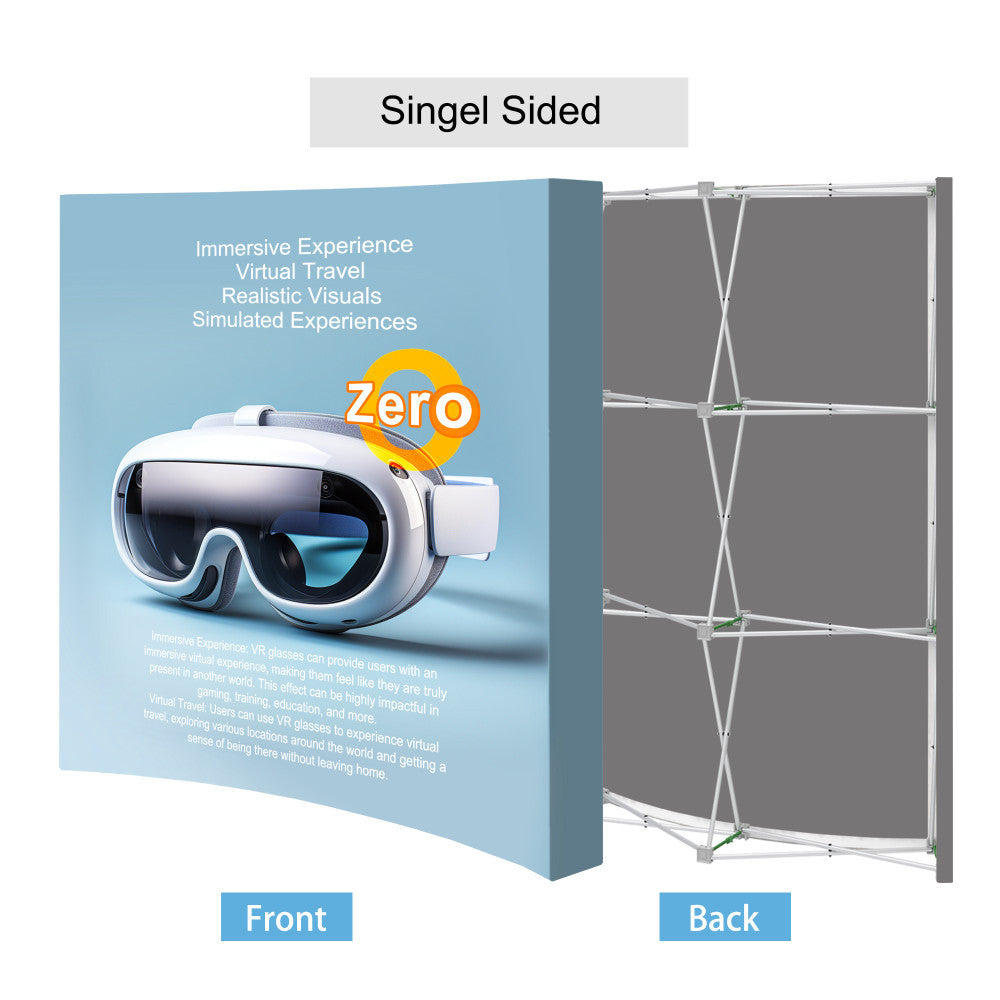 Custom Velcro Fabric Pop-Up Display (Curved Style)