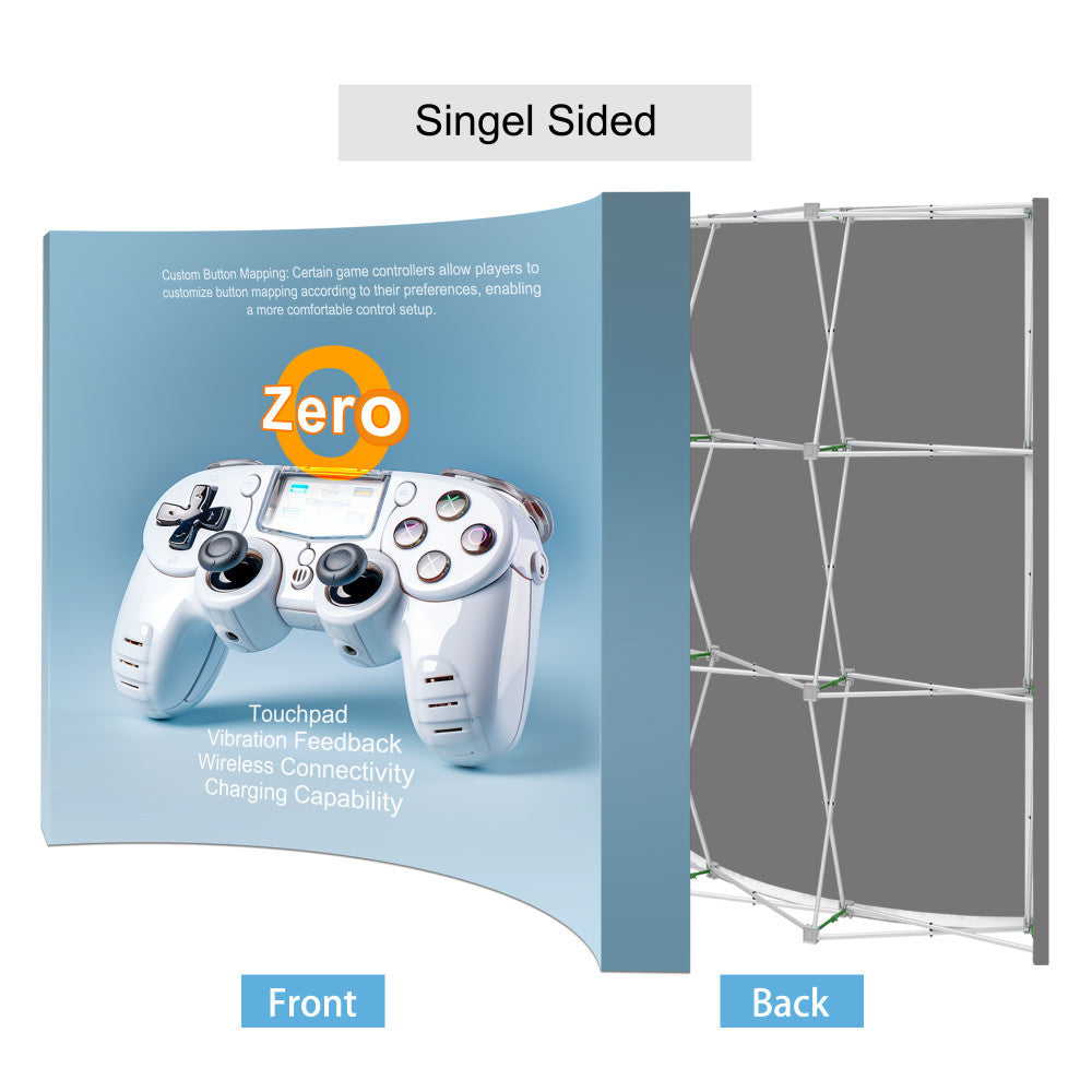 Custom Velcro Fabric Pop-Up Display (Curved Style)