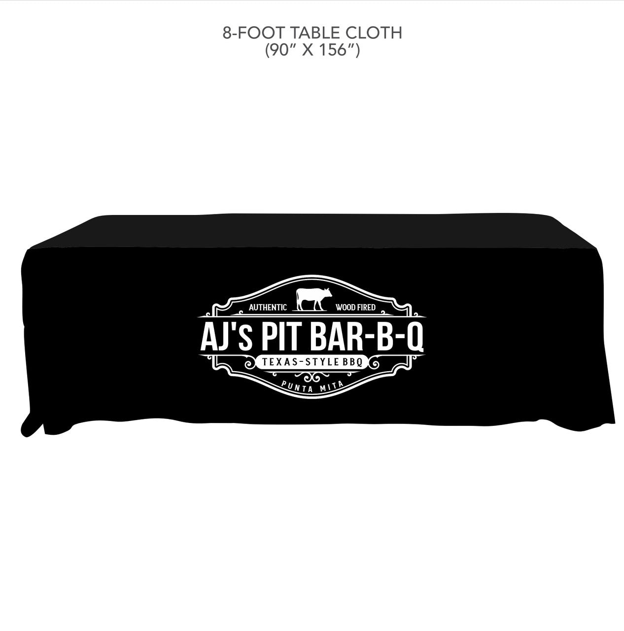 Custom Tablecloth - AJ's Pit Bar-B-Q Punta Mita (8ft)