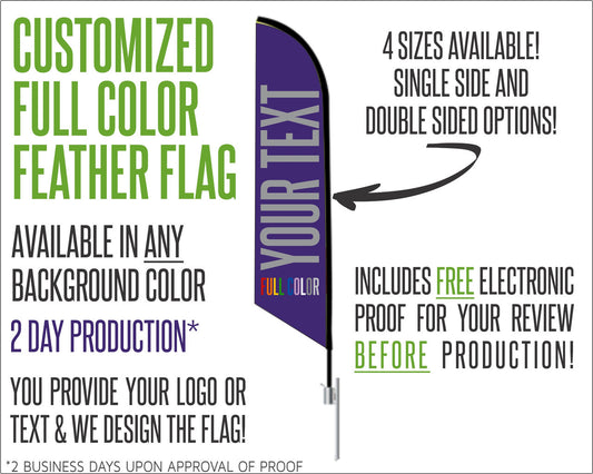 Customized Angled Feather Flag