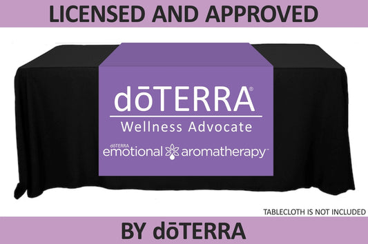 doTERRA Table Runner with Emotional Aromatherapy Logo - Non-Personalized - 38" x 80"