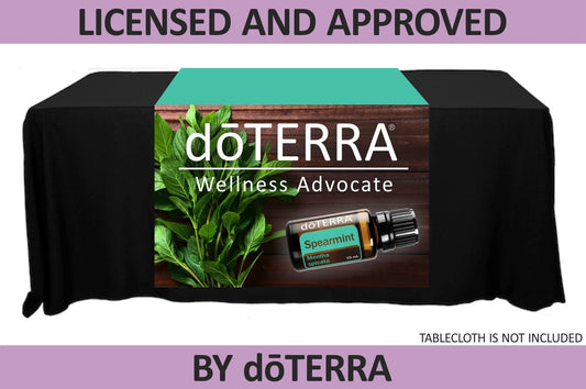doTERRA Table Runner With Spearmint Image - Non-Personalized - 38" x 80"