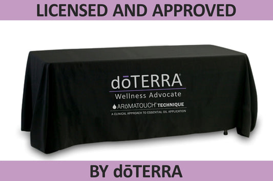 doTERRA Tablecloth with Aromatouch Feature - Multi-Color Logo - Approved Licensed Product!
