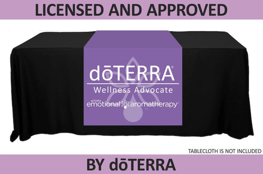 doTERRA Table Runner with Emotional Aromatherapy Logo Silhouette - Non-Personalized - 30" x 80"