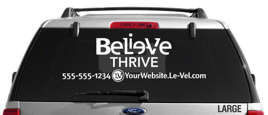 Le-Vel Believe Logo Decal - Single Color