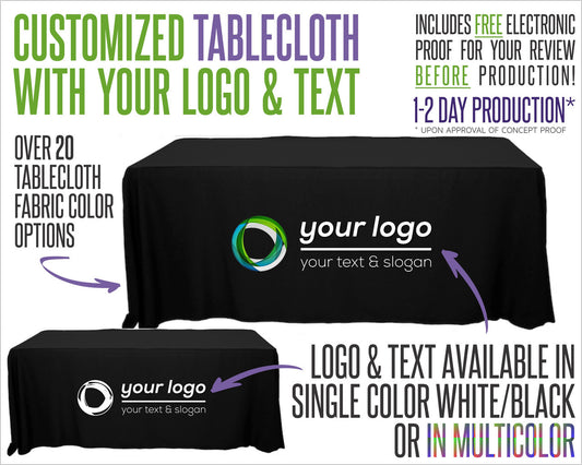Tablecloth With Logo and Fabric Color Options