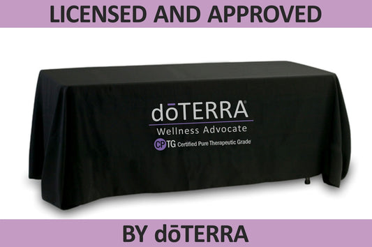 doTERRA Tablecloth with CPTG Feature - Multi-Color Logo - Approved Licensed Product!