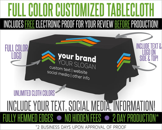 Full Color Customized Premier Tablecloth