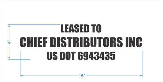 Custom Decals - Chief Distributors DOT