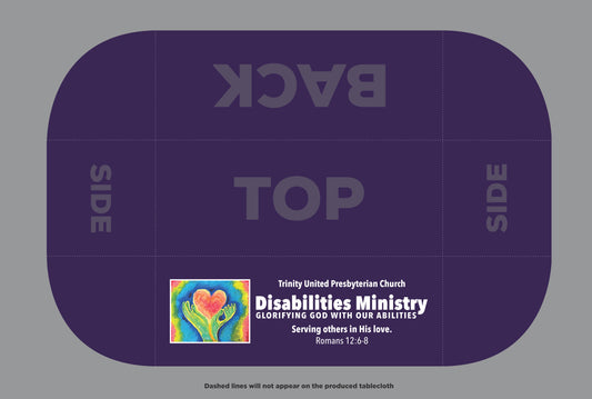 Custom Tablecloth - Disabilities Ministry
