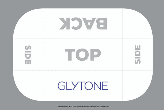 Custom Tablecloth - Glytone (White)