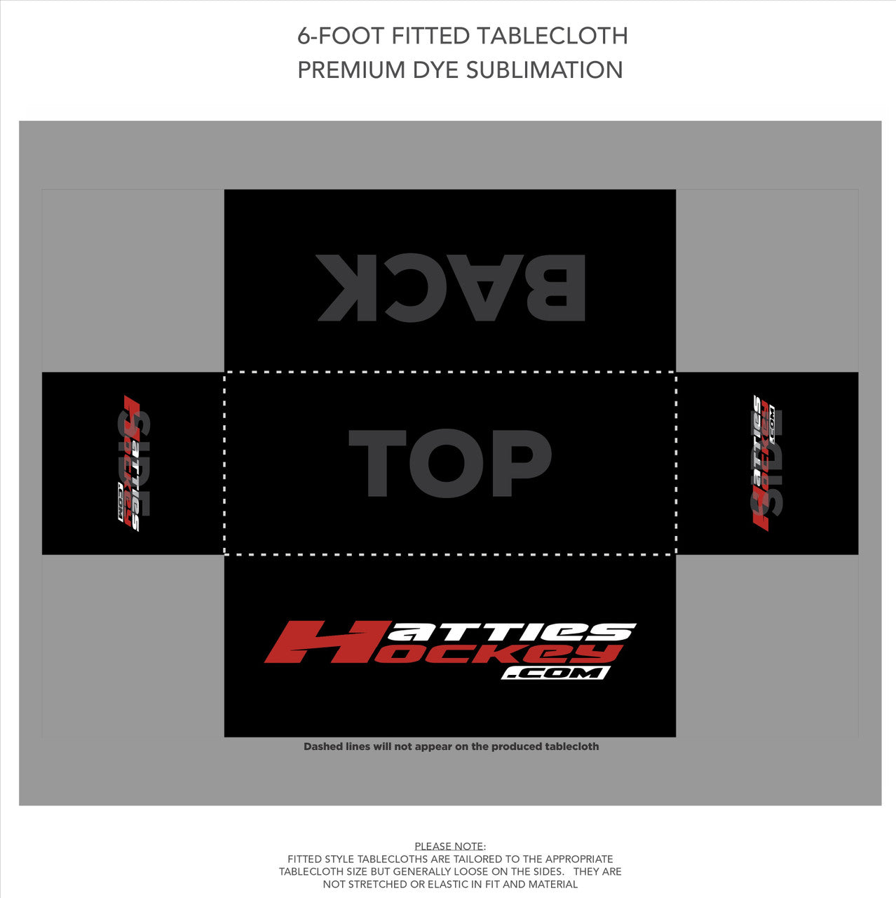 Custom Tablecloth - Hatties Hockey