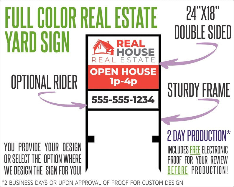 Custom Frame-Style Real Estate Sign