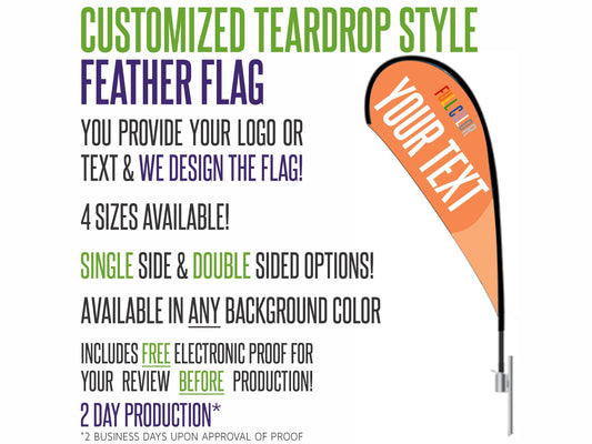 Custom Feather Flag - Teardrop Style