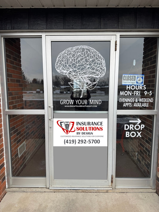 Private - Custom Decal - Insurance Solutions By Design - Door